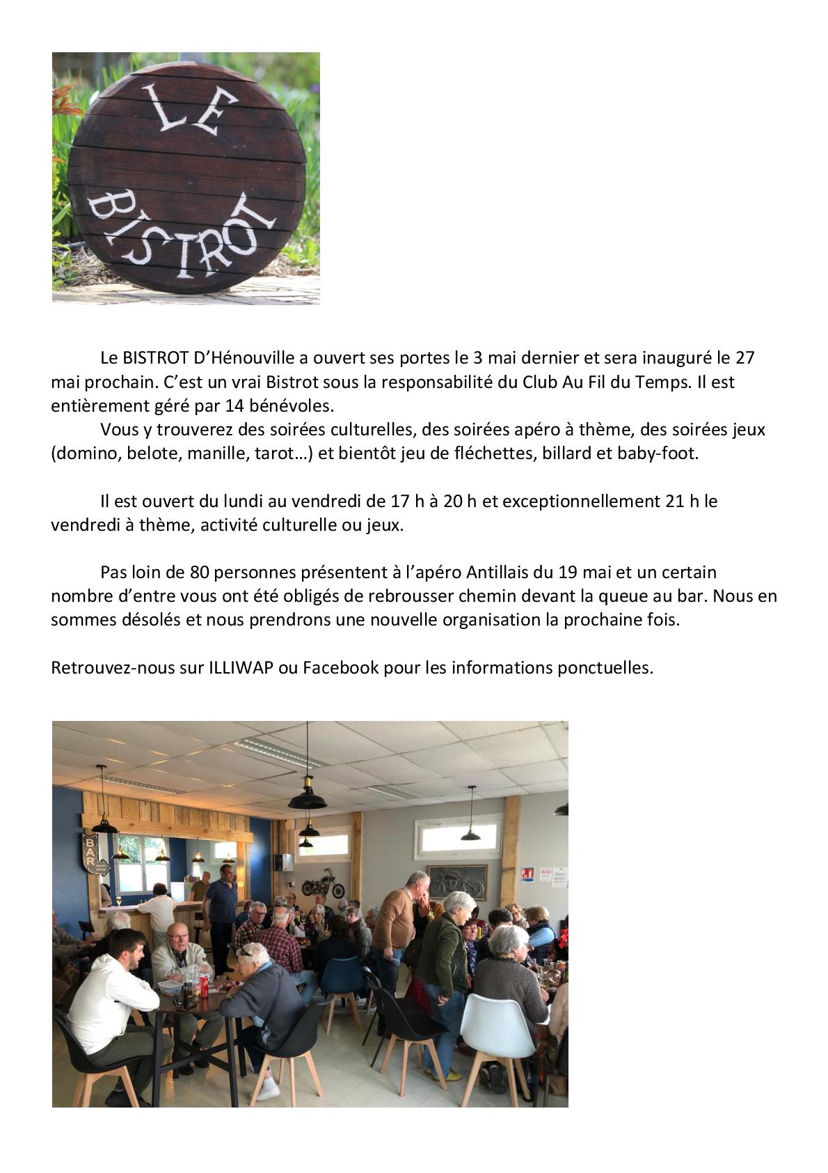 le bistro est ouvert